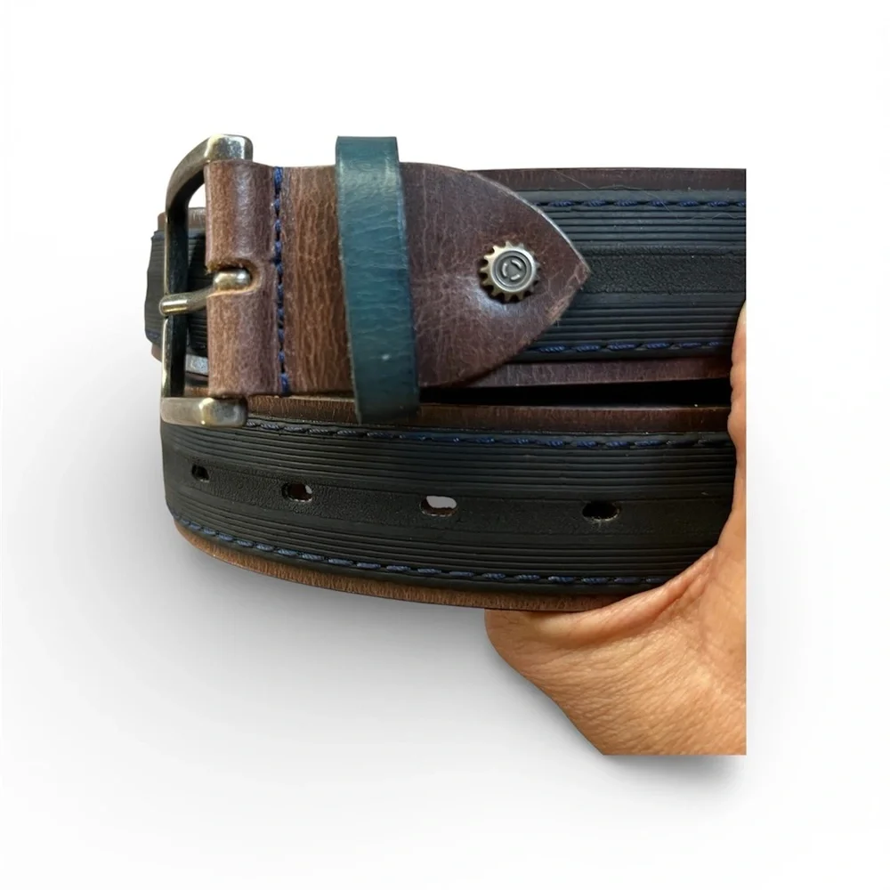 CYCLED Supercorsa Upcycled Bike Tire & Leather Belt - Made in Italy SZ 46
